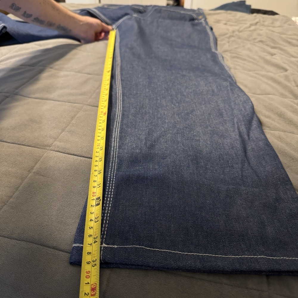 Vintage Key Denim Bib Overalls NWT 34x34 Carpenter Workwear USA Cotton - Picture 14 of 16